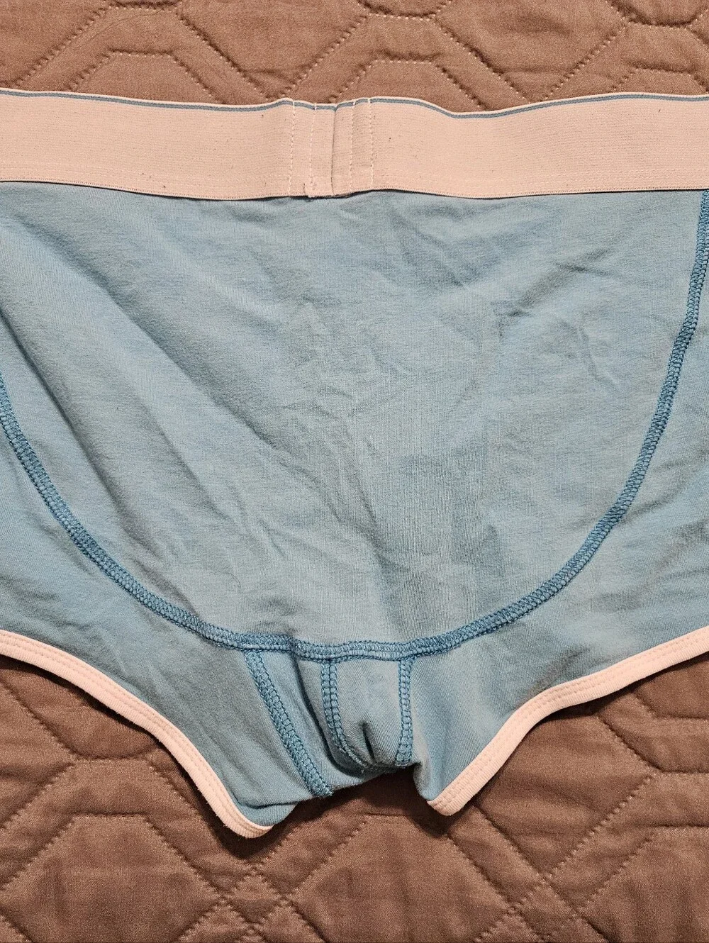 Diesel Light Blue Boxer Briefs with White Trim